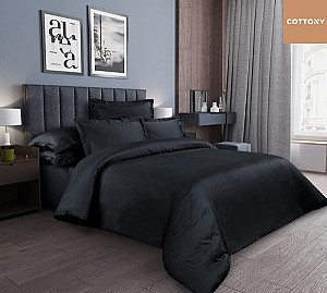 Комплект постельного белья SATIN DE LUX  Black Uniton Euro