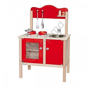 Jucarie interactiva VIGA Red Kitchen w/Accessories