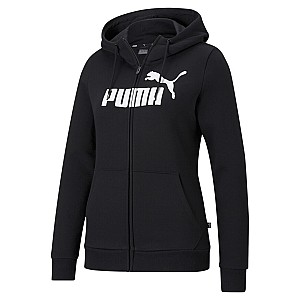 Hanorac femeie Puma Ess Logo Full-Zip Hoodie Fl Black