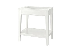 Журнальный столик IKEA Liatorp white, glass 57×40 cm