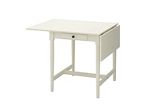 Masa pentru terasa IKEA Ingatorp white 65/123x78 cm