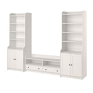 Living IKEA Hauga  White 277x46x199 cm