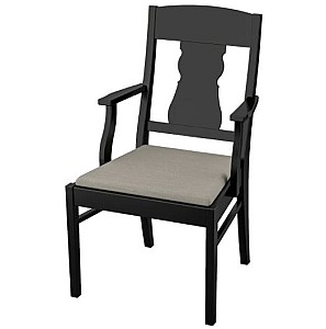 Стул люкс IKEA Ngatorp Black Nolhaga gray-beige