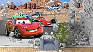 Fototapet 3d Art.Desig McQueen, perete spart_2