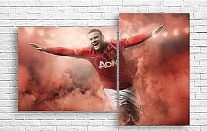 Tablou multicanvas Art.Desig WAYNE ROONEY, FOTBALISTUL DIN MANCHESTER