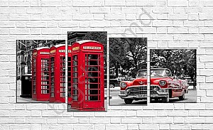 Модульная картина Art.Desig CABINELE TELEFONICE IN LONDRA