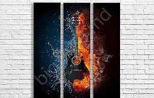 Модульная картина Art.Desig ГИТАРА В ДВУХ СТИХИЯХ