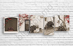 Модульная картина Art.Desig СТАРИННЫЕ УЛОЧКИ В ЦВЕТАХ