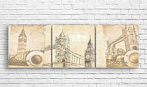 Tablou multicanvas Art.Desig Londonul desenat
