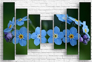 Модульная картина Art.Desig ФИАЛКИ В ЦВЕТУ