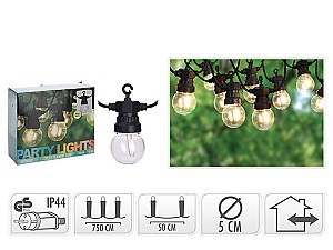 Новогодние гирлянды Party Lights 20LED alb 12.5cm