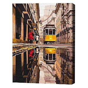 Tablou pe numere BrushMe Tramvaiul orășenesc 40×50 cm (în cutie)