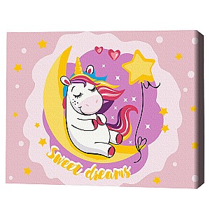 Tablou pe numere BrushMe Visul unicornului 30×40 сm (fără cutie)