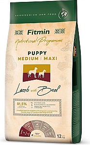 Hrana uscata pentru caini Fitmin Medium/Maxi Lamb&Beef 12kg