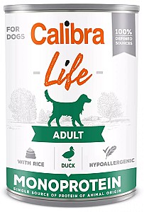 Hrana umeda pentru caini Calibra Life Adult Duck&Rice 400g