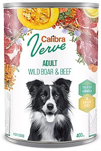 Hrana umeda pentru caini Calibra Verve GF can Adult Wild Boar&Beef 400g