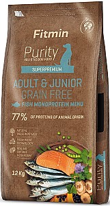 Hrana uscata pentru caini Fitmin Purity GF Adult&Junior Fish Menu 12 kg