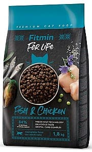 Hrana uscata pentru pisici Fitmin For Life Adult Fish&Chicken 1.8kg