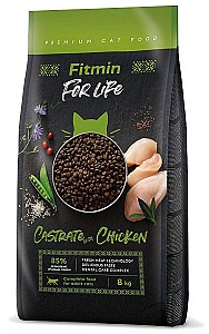 Hrana uscata pentru pisici Fitmin For Life Castrate Chicken 8kg