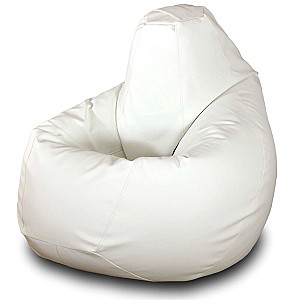 Fotoliu puf Beanbag Gloss Pear Max L White