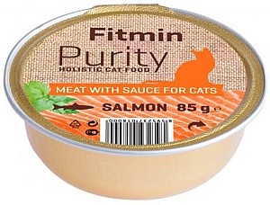 Hrana umeda pentru pisici Fitmin Purity alutray Salmon 85g