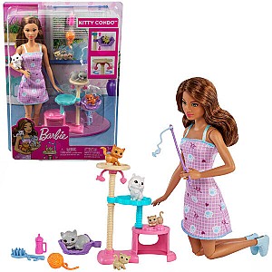 Кукла BARBIE Игра с котенком