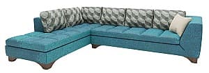 Canapea coltar Dogtas LUCCA (290*225 cm) gray-green-blue velvet