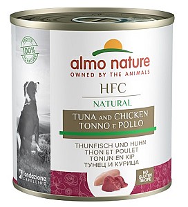 Hrana umeda pentru caini Almo Nature HFC CAN Natural Tuna/Chicken 290g