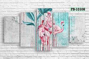 Tablou multicanvas Art.Desig Flamingo FB-10106