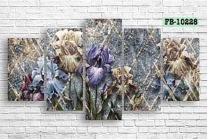 Tablou multicanvas Art.Desig Multicolored flowers FB-10228