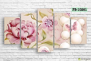 Tablou multicanvas Art.Desig Bujori FB-10261