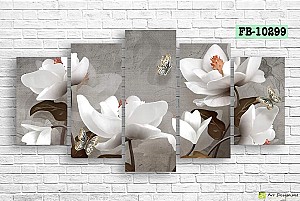 Модульная картина Art.Desig White flowers FB-10299