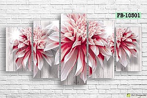 Модульная картина Art.Desig Pink and white flowers FB-10301