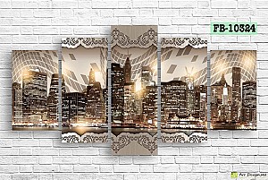 Модульная картина Art.Desig Night city FB-10324