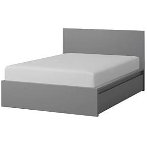 Pat IKEA Malm Gray Lonset, 180×200 cm (4 cutii depozitare)