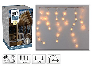 Luminite de Craciun Christmas Turturi 360LED extra alb cald