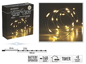 Luminite de Craciun Christmas Fir 160microled alb cald