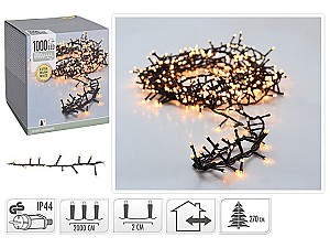 Рождественские огни Christmas 1000LED экстра белый тёплый
