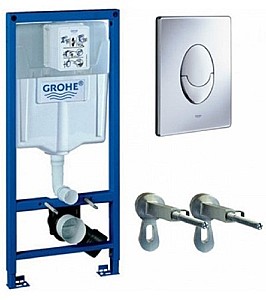 Instalatie wc incastrat cu cadru Grohe Rapid SL + clapeta Skate Air Crom (38721001)