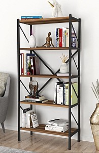 Стеллаж Fabulous Shelves Metal 5 секции (Walnut/Black)