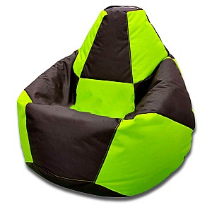 Fotoliu puf Beanbag Pear Chess XXL Black Green