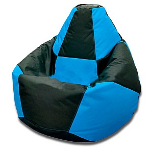 Fotoliu puf Beanbag Pear Chess XL Black Blue