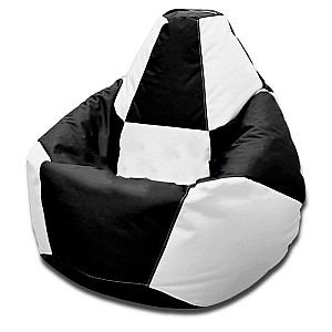 Fotoliu puf Beanbag Pear Chess L Black White