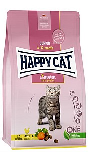 Сухой корм для кошек Happy Cat Junior LandGeflugel  10 kg