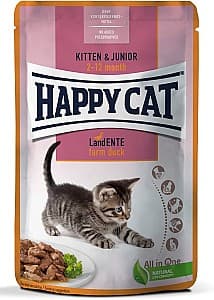 Hrana umeda pentru pisici Happy Cat Culinary Kitten&Junior LandEnte 85 g