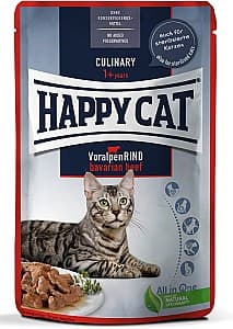 Hrana umeda pentru pisici Happy Cat Culinary Meat in Sauce VoralpenRind 85 g