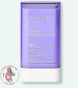  MARY & MAY Vegan Peptide Bakuchiol Sun Stick SPF50+ PA++++