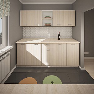 Кухонный гарнитур Haaus Nisa 2.0м (White/Elm Light)