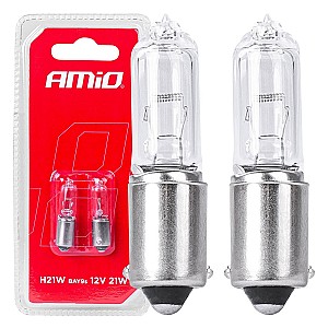 Lampa auto Amio H21 W 12V 21W BAY9S 2 buc. (03357)