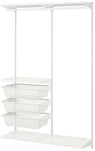 Etajera IKEA Boaxel 2 sectiuni Left 125x40x201 Alb